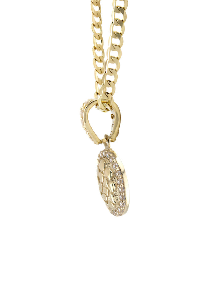 10K Yellow Gold Oval Nugget Necklace | Appx. 1 - 5 Grams