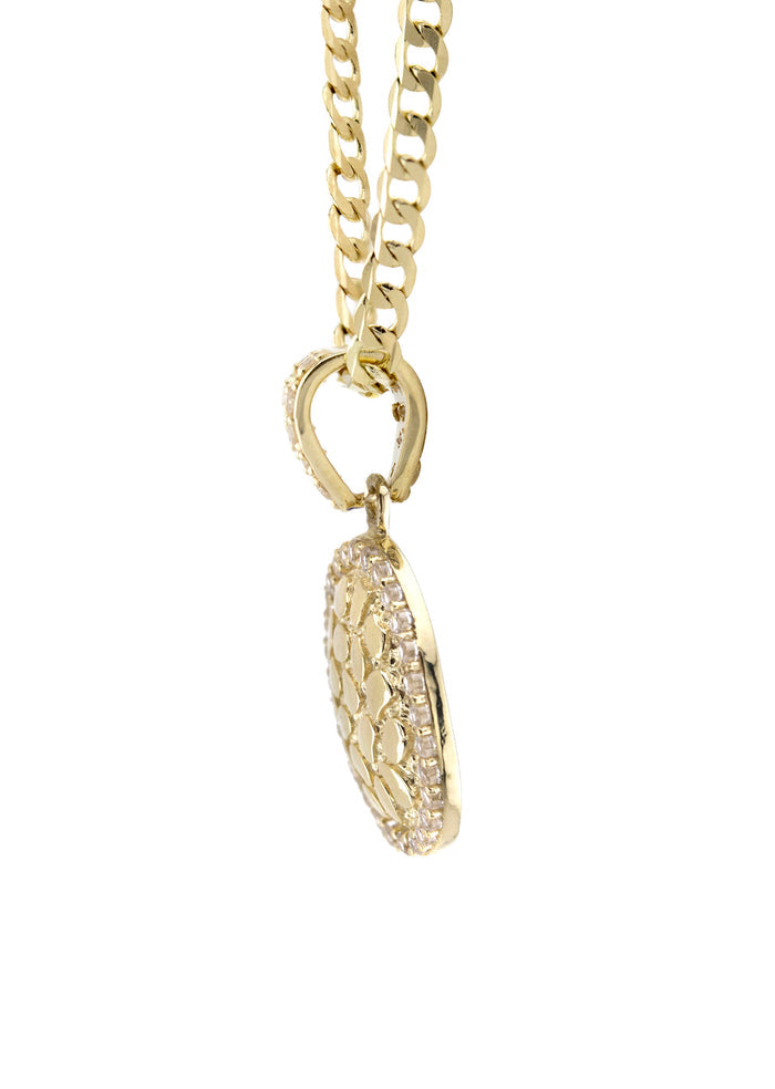 10K Yellow Gold Oval Nugget Necklace | Appx. 1.5 - 5.5 Grams