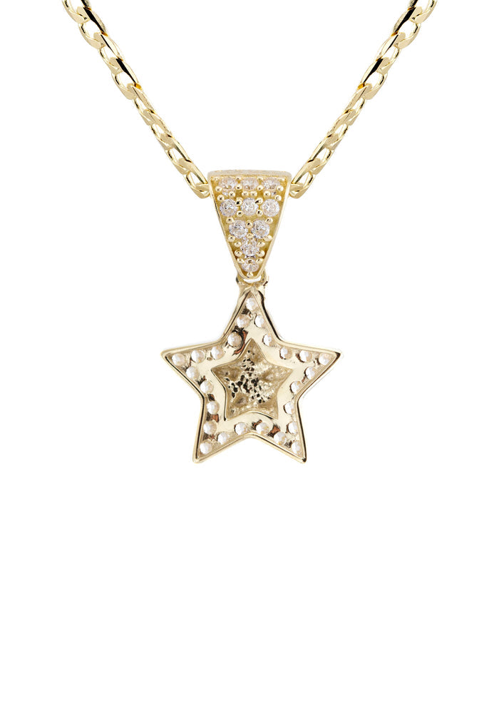 10K Yellow Gold Star Nugget Necklace | Appx. 1 - 5 Grams