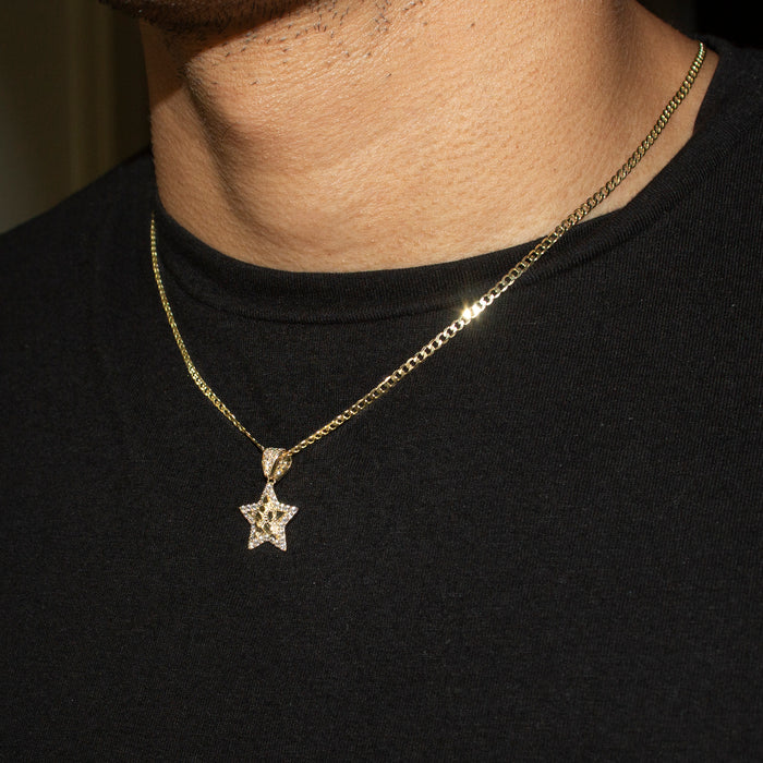 10K Yellow Gold Star Nugget Necklace | Appx. 1.6 - 5.6 Grams