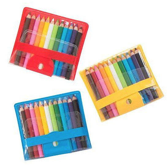 12 MINI COLORED PENCILS — by Begoody