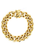 14K Gold Plated Cuban Link Bracelet For Men