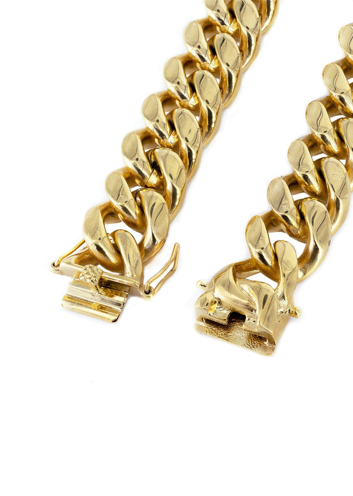 14K Gold Plated Cuban Link Chain For Men