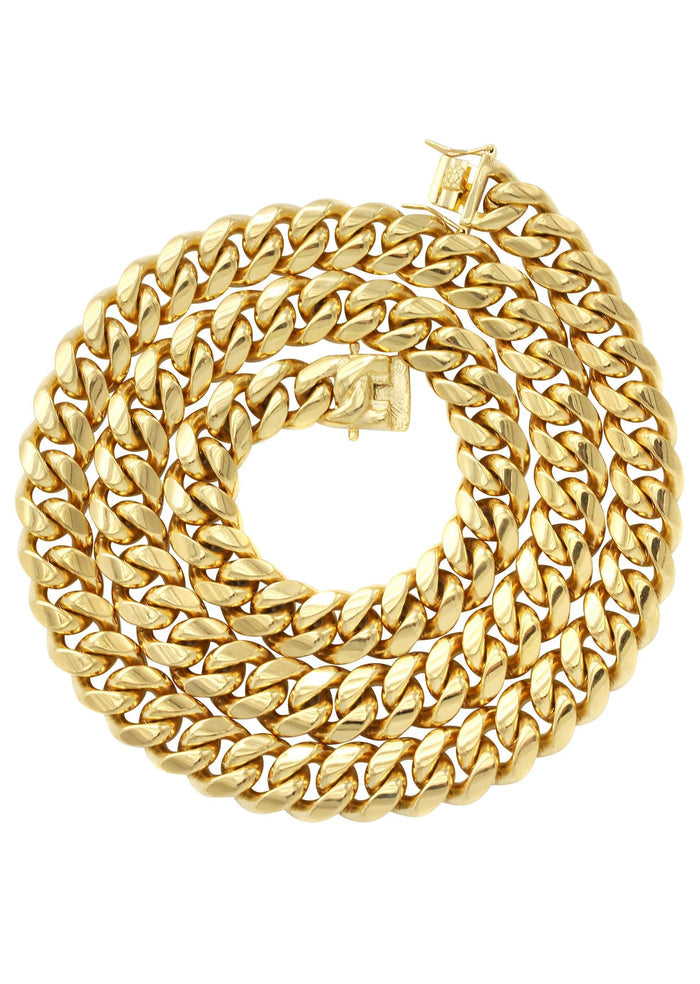 14K Gold Plated Cuban Link Chain For Men