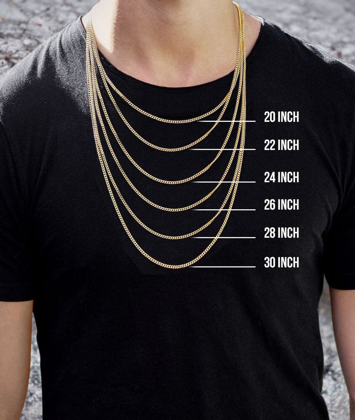14K Gold Plated Cuban Link Chain For Men