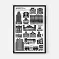 18 BÂTIMENTS PERDUS DE MONTRÉAL (multiple sizes) — by Raymond Biesinger