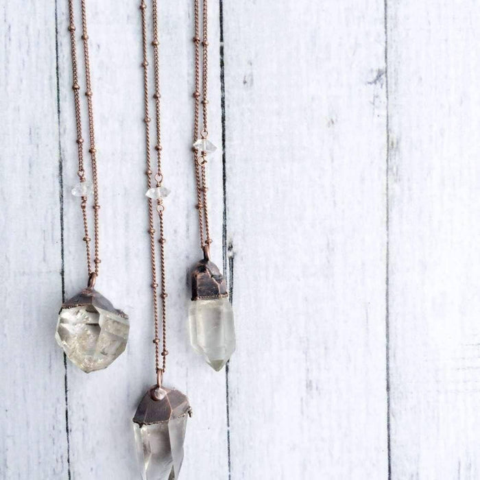 24" Raw Crystal Necklace
