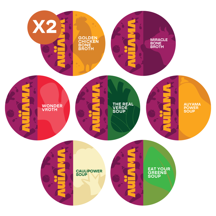 Auïama 3-Day Reset Bundle — 8 organic anti-inflammatory soups and bone broths for a gentle gut reset