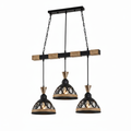3-Light Black Dining Pendant Lamp DL6207/3 – Sleek Black Multi-Light Dining Light for Dining Rooms & Kitchens | Contemporary Transitional Black Dining Pendant