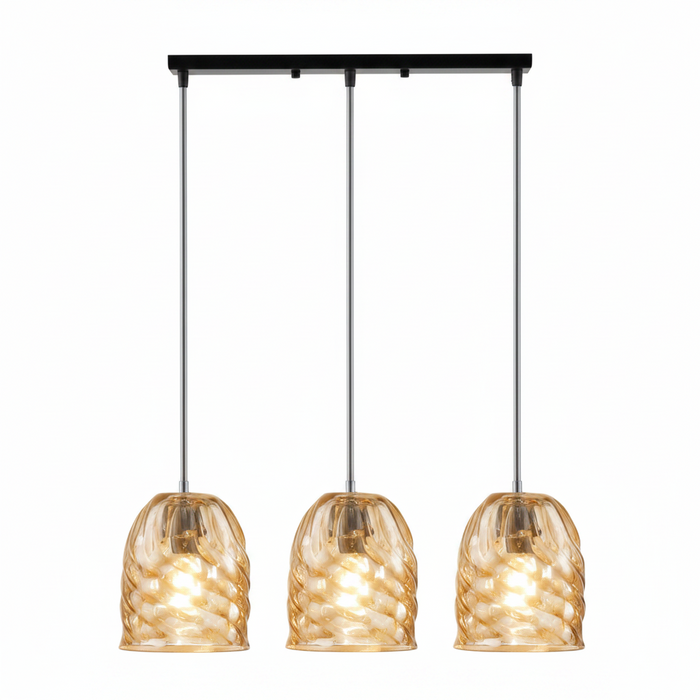 3-Light Dining Pendant Lamp 5039/3 – Balanced Light Distribution Dining Pendant for Dining Rooms | Refined Multi-Light Dining Table Light