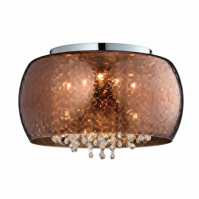 3-Light Flush Ceiling Light 5992-3CO – Sleek Ambient Ceiling Light for Bedrooms, Hallways & Living Areas | Minimalist Transitional Flush Ceiling Light