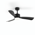 42-Inch Black Ceiling Fan with Light FL2302 – Whisper-Quiet Matte Black Fan Light for Bedrooms & Living Rooms | Compact Modern Black Fan Light