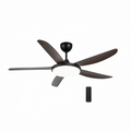 56-Inch Wood Ceiling Fan with Light FL2301 – Natural Wood Blade Whisper-Quiet Fan Light for Bedrooms, Living Rooms & Open-Plan Spaces | Mid-Large Organic Fan Light