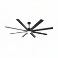 72-Inch Black Ceiling Fan with Light FL2304 – Extra-Large Room Ceiling Fan Light for Open-Plan Spaces, Commercial & Hospitality | Whisper-Quiet Black Fan Light