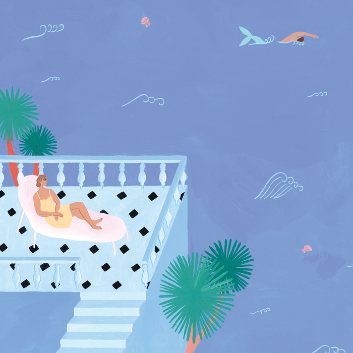 A DISTANT MERMAN, 11" X 14" — by Isabelle Feliu