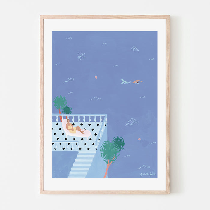 A DISTANT MERMAN, 18" X 24" — by Isabelle Feliu
