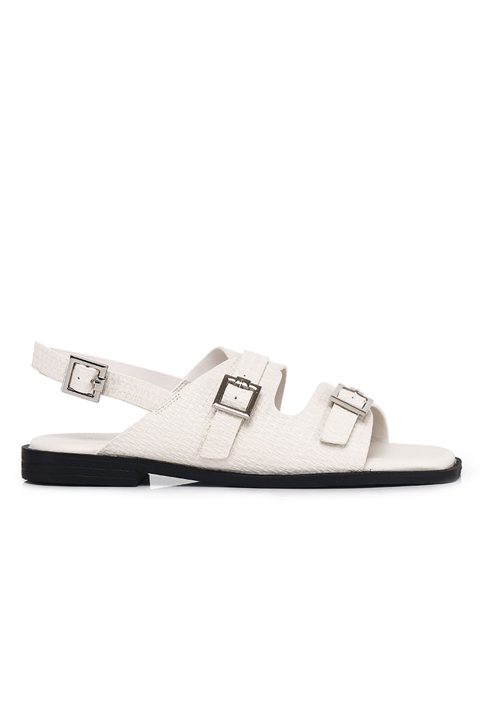 Amari Buckle Sandals (Off White)