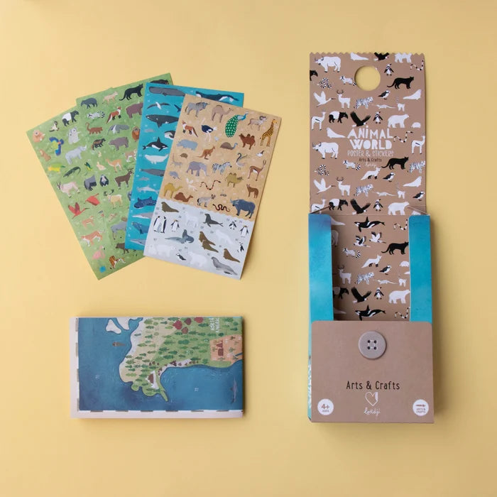 ANIMAL WORLD POSTER AND STICKERS — by Londji