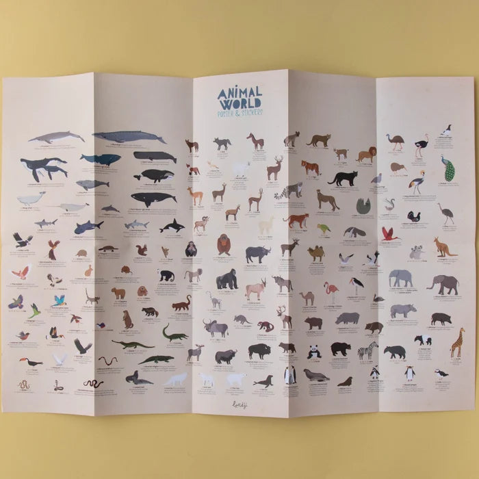 ANIMAL WORLD POSTER AND STICKERS — by Londji