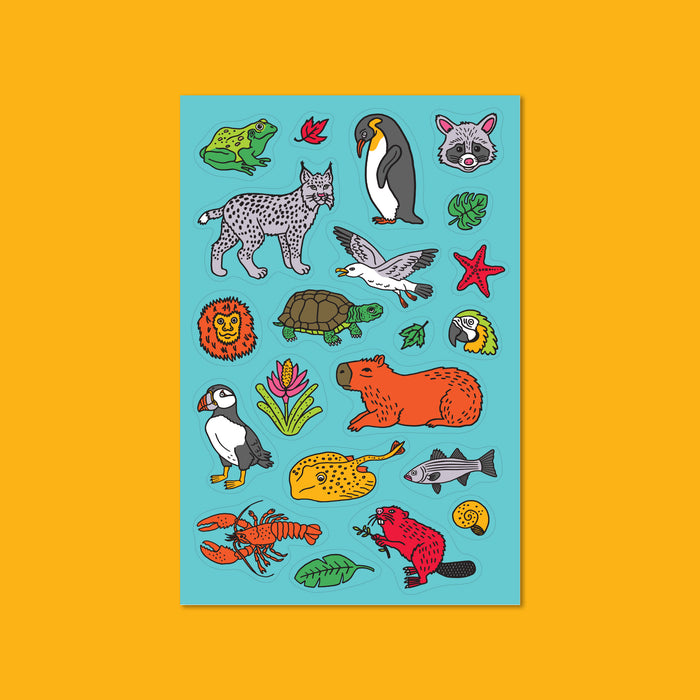 ANIMALS OF THE 5 ECOSYSTEMS OF THE AMERICAS – Sticker Sheet