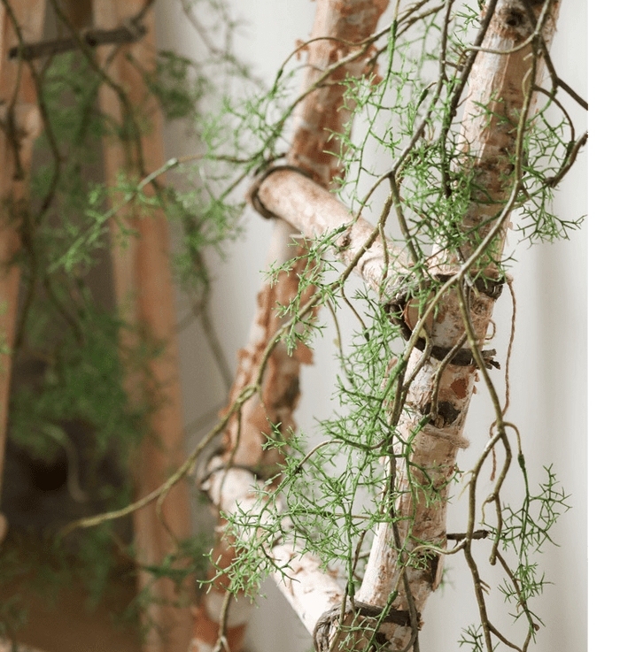 Artificial Rattan Vine Decorative Myriad Strands 55" Long: Three Stems