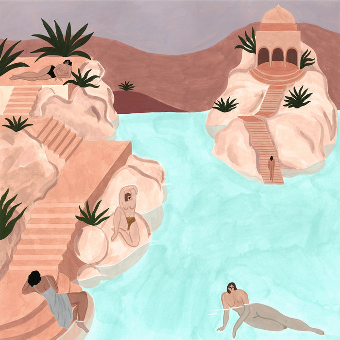 AUX ESCALIERS, 20" X 20" — by Isabelle Feliu