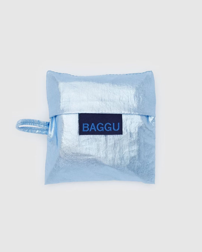 BABY BAGGU BAG "METALLIC LIGHT BLUE" — by Baggu
