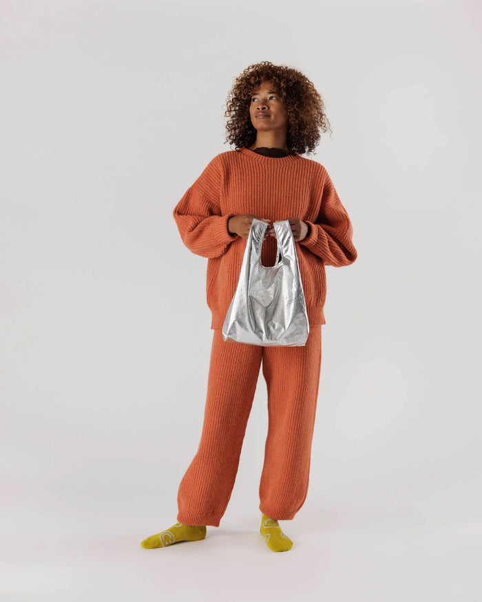 BABY BAGGU BAG (METALLIC SILVER) — by Baggu
