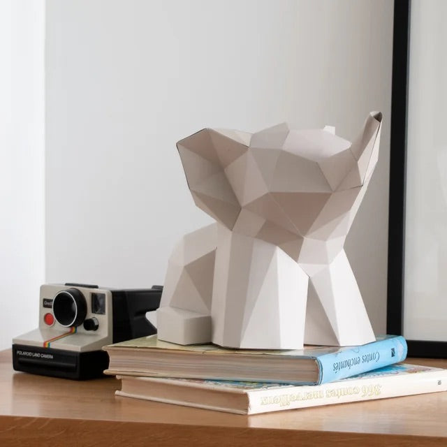 BABY ELEPHANT PAPER MODEL (pre-cut, pre-marked) — by SOFS design