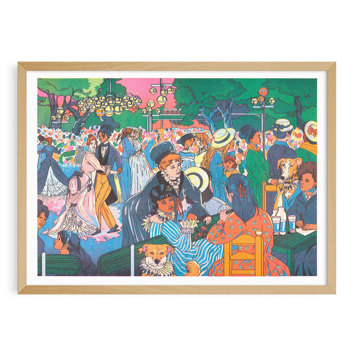BAL DU MOULIN DE LA GALETTE (Auguste Renoir) - 29,7 x 42 cm (A3) — by María Jesús Constreras