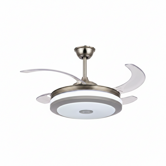 Bathroom Ceiling Fan with LED Light FL8603 BTH – Whisper-Quiet LED Fan Light for Bathrooms, Bedrooms & Living Rooms | Bathroom-Suitable Ceiling Fan Light