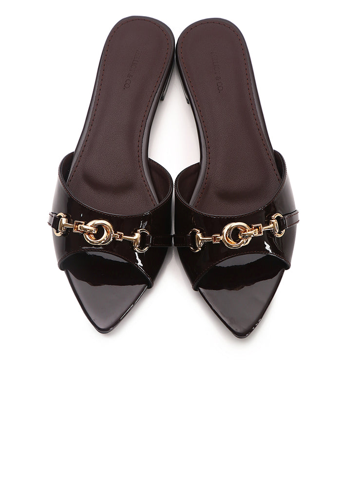 Beatrice Knot Slip Ons Ballerina & Flats (Espresso)