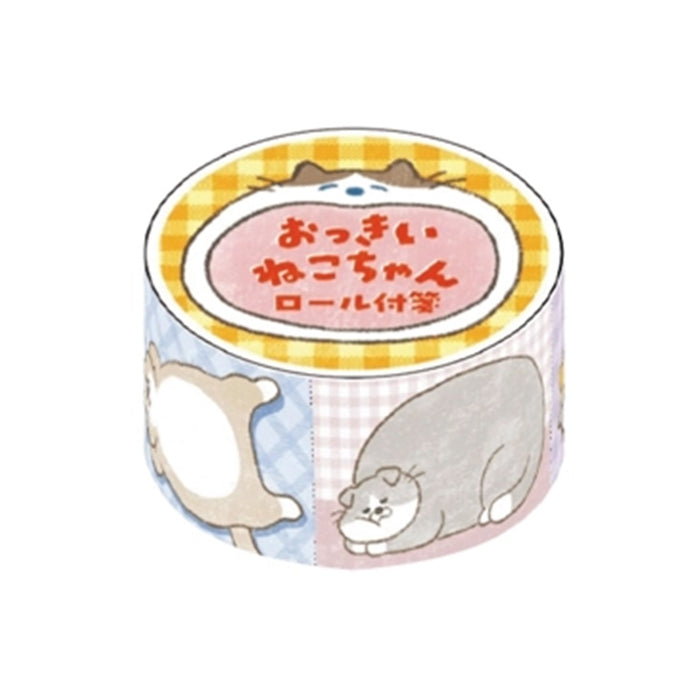 BIG ANIMAL ROLL WASHI TAPEL, CAT - by Nakabayashi