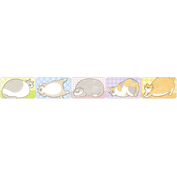 BIG ANIMAL ROLL WASHI TAPEL, CAT - by Nakabayashi
