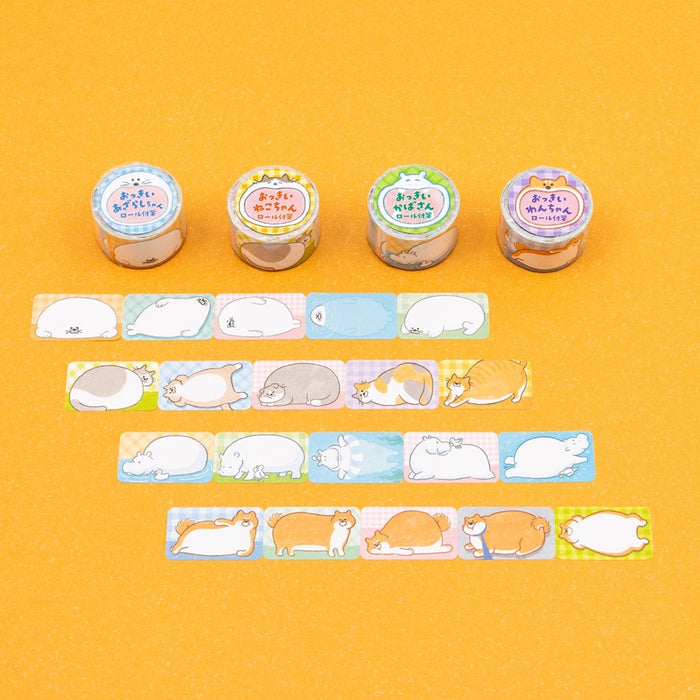 BIG ANIMAL ROLL WASHI TAPEL, CAT - by Nakabayashi