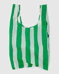 BIG REUSABLE BAG (GREEN PAINTED STRIPE) — by Baggu