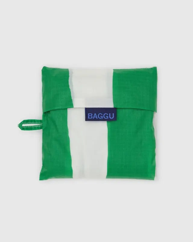 BIG REUSABLE BAG (GREEN PAINTED STRIPE) — by Baggu