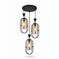 Black 3-Light Dining Pendant Lamp DL6163/3 – Timeless Black Multi-Light Dining Light for Dining Tables & Kitchen Islands | Versatile Black 3-Arm Pendant for Modern & Various Décor Styles