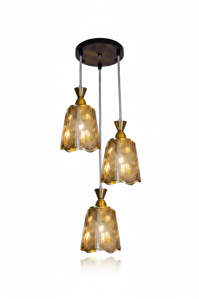 Black 3-Light Pendant Dining Lamp | Modern Ceiling Light for Dining Room – DL6135/3