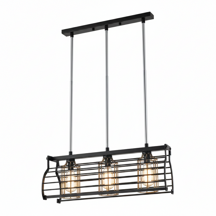 Black 3-Light Pendant Dining Lamp | Modern Ceiling Light for Dining Room – DL6161/3