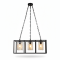Black 3-Light Pendant Dining Lamp | Modern Ceiling Light for Dining Room – DL6166/3