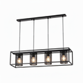 Black 4-Light Dining Pendant Lamp 6065/4 – Elegant Black Multi-Light Pendant for Dining Tables & Contemporary Interiors | Statement Black Dining Chandelier