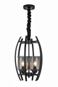 Black 4-Light Pendant Dining Lamp | Modern Ceiling Light for Dining Room – DL6157/4