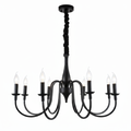 Black 8-Light Pendant Dining Lamp | Modern Ceiling Light for Dining Room – DL6131/8