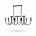 Black 8-Light Pendant Dining Lamp | Modern Ceiling Light for Dining Room – DL6158/8