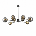 Black & Brushed Nickel 8-Light Pendant Dining Lamp | Modern Ceiling Light – DL6172/8