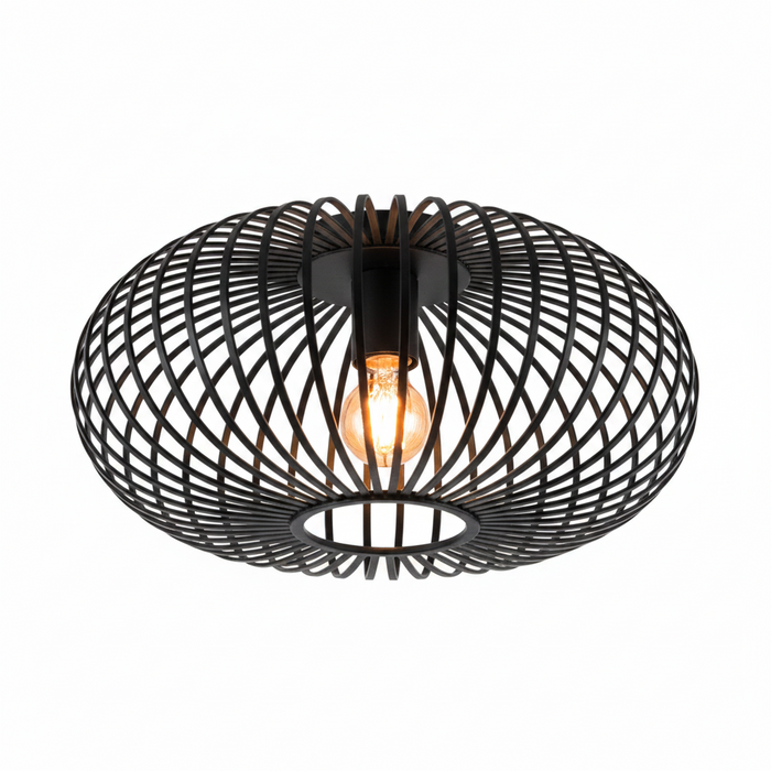 Black Ceiling Light 6064 – Sleek Modern Black Ceiling Fixture for Bedrooms, Living Rooms & Hallways | Even-Light Contemporary Ceiling Light
