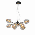 Black & Gold 9-Light Dining Chandelier MD1388-9 – Luxury Two-Tone Dining Pendant for Dining Rooms, Kitchens & Living Areas | Statement Black Gold Dining Chandelier