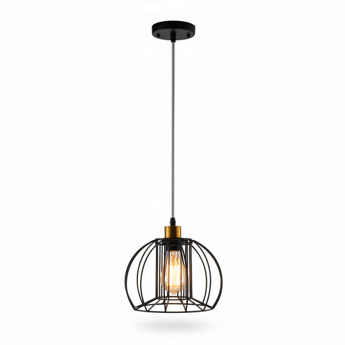 Black Pendant Dining Lamp | Modern Ceiling Light for Dining Room & Kitchen – D6108