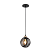 Black Single Pendant Dining Lamp | Modern Ceiling Light for Dining Room & Kitchen – D6104/1